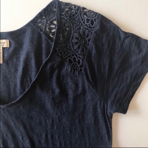 Lucky Brand Knitwear Navy Blue Crocheted Top - Picture 7 of 8